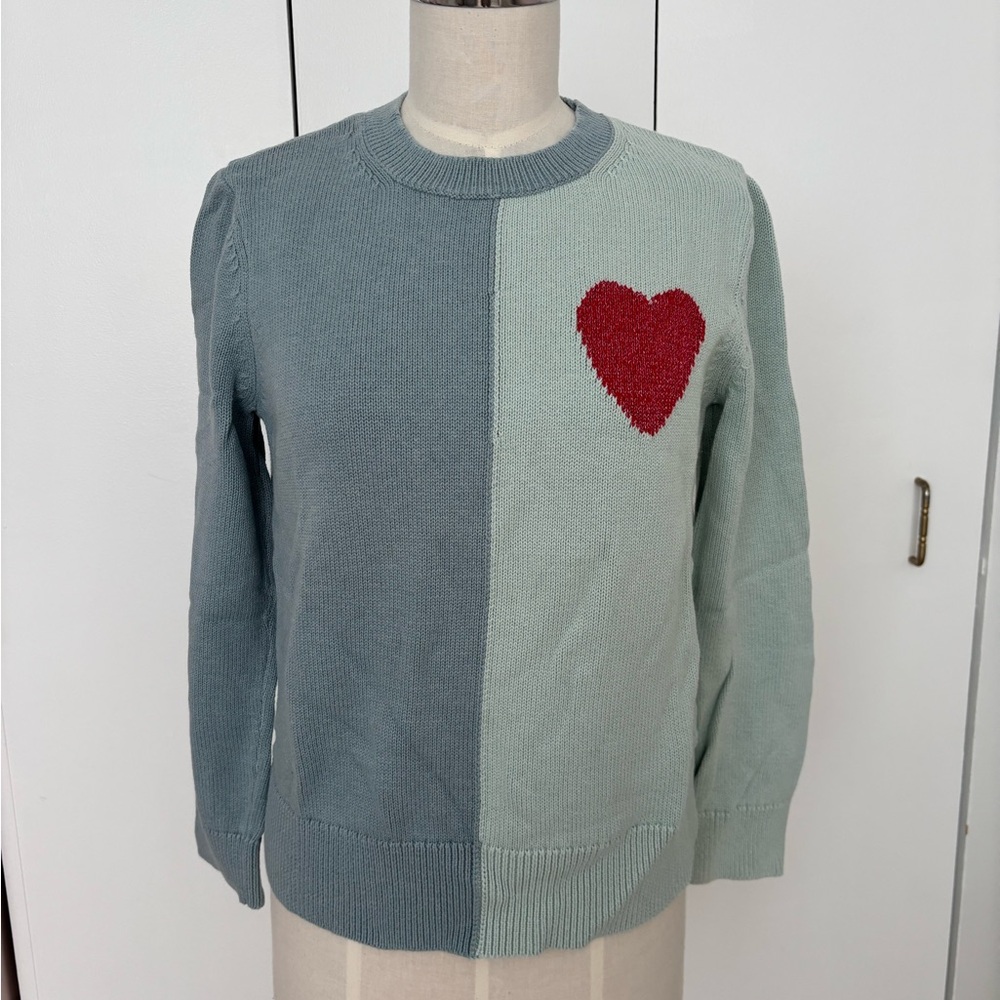 Kate Spade Two-Tone Heart Sweater